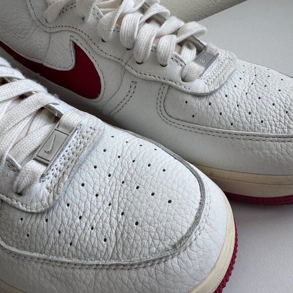 Nike Air Force 1 Mid '07 White University Red Sneakers Size 10 - Picture 4 of 13